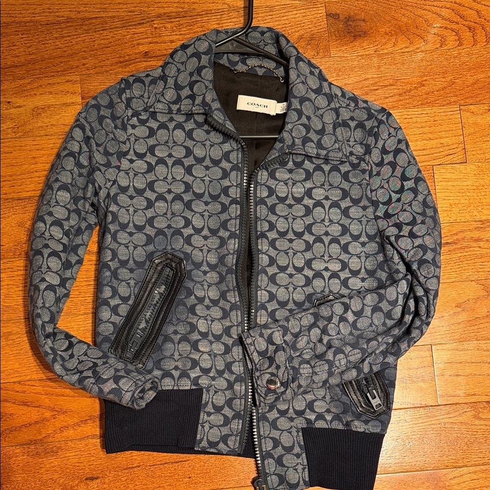 Coach Navy Circle Pattern Jacket